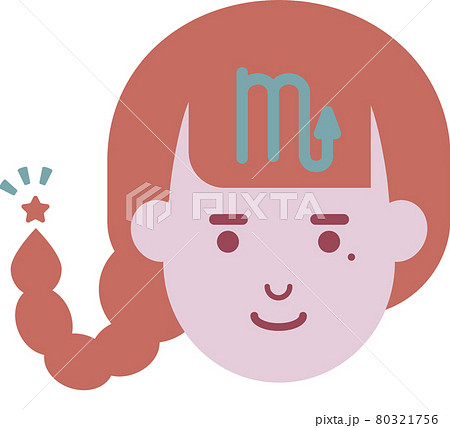 ニュアンスカラーな星座アイコン　さそり座　単体 80321756