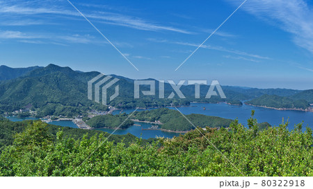【かさらぎ展望台からの風景】 (高解像度版) 三重県度会郡南伊勢町道行竈 【かさらぎ展望台からの風景】 (高解像度版) 三重県度会郡南伊勢町道行竈 80322918