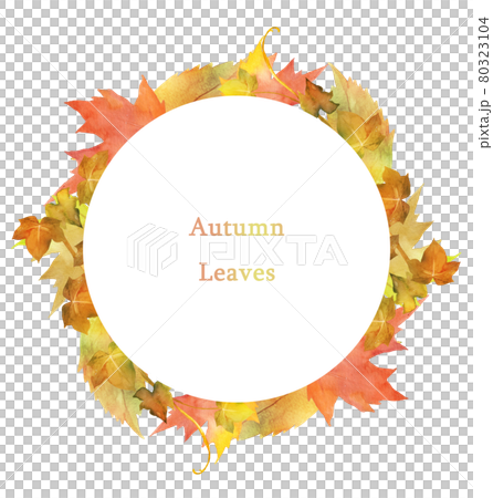 Autumn leaves wreath watercolor illustration Autumn leaves wreath watercolor illustration 80323104