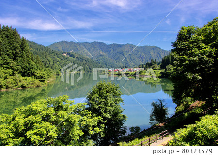 只見線・大志地区（福島県・三島町） 80323579