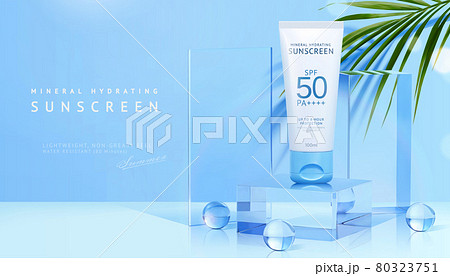 3d glass podium for beauty product 80323751