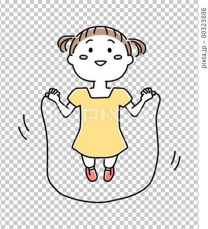 なわとびをする女の子 なわとびをする女の子 80323886
