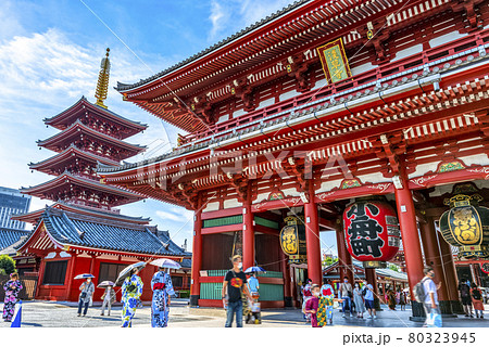 東京の都市風景 浅草寺 東京の都市風景 浅草寺 80323945
