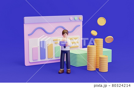 3d model of investment concept 3d model of investment concept 80324214