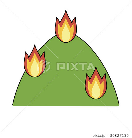 Forest fire - Stock Illustration [80327156] - PIXTA