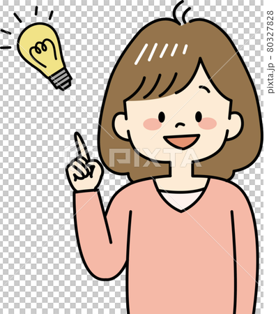 勵志女人的插圖(上半身) 勵志女人的插圖(上半身) 80327828