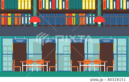 図書館 本棚 インテリア 80328151