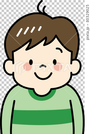 小さい男の子のイラスト（上半身） 80329025