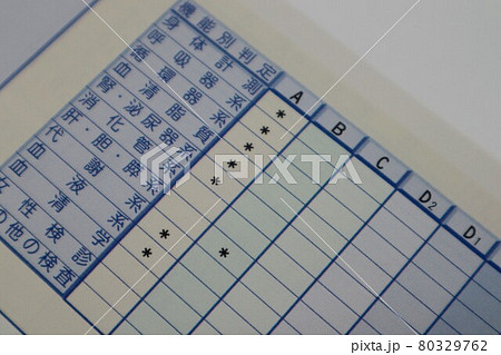 健康診断の結果のクローズアップ 健康診断の結果のクローズアップ 80329762