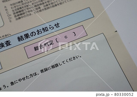 健康診断の結果　総合判定C 80330052