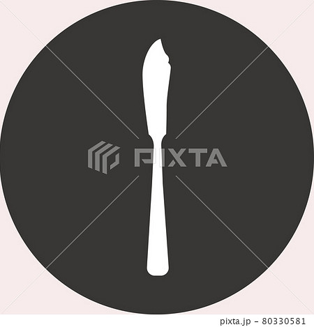 バターナイフのイラスト 食器やシルバーウェア Illustration Butter Knifeのイラスト素材