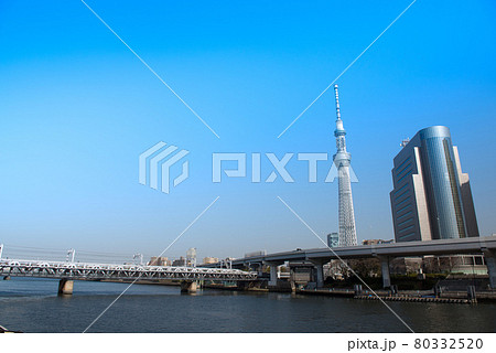 快晴の東京スカイツリー 快晴の東京スカイツリー 80332520