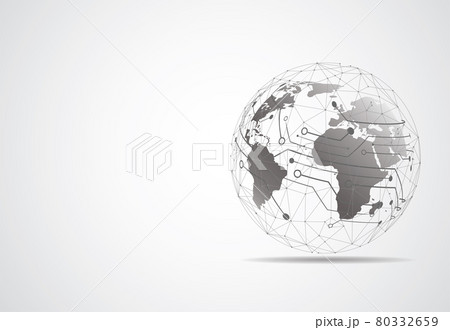 Global network connection. World map point and line composition concept of global business. Vector Illustration Global network connection. World map point and line composition concept of global business. Vector Illustration 80332659