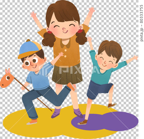 HHappy Children day composition watercolor HHappy Children day composition watercolor 80333755