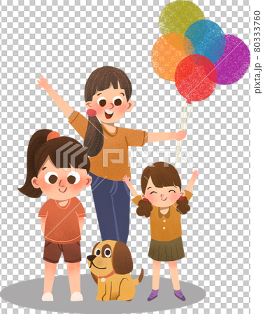 HHappy Children day composition watercolor 80333760