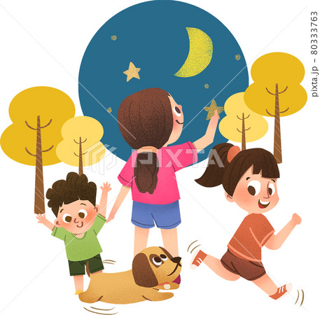 HHappy Children day composition watercolor 80333763