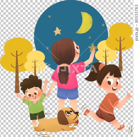 HHappy Children day composition watercolor 80333763