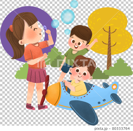 HHappy Children day composition watercolor 80333764