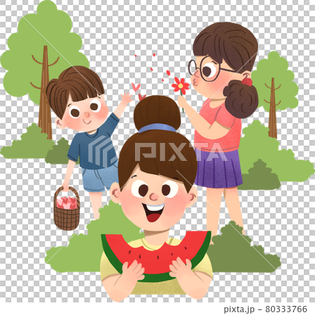 HHappy Children day composition watercolor 80333766