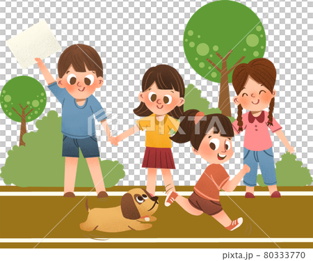 HHappy Children day composition watercolor HHappy Children day composition watercolor 80333770