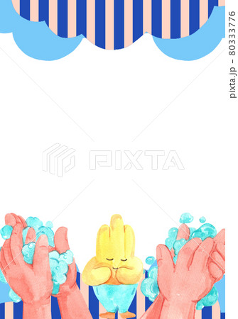 Global handwashing day frame watercolor Global handwashing day frame watercolor 80333776