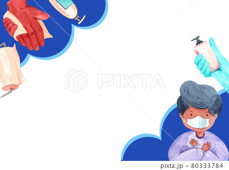 Global handwashing day frame watercolor Global handwashing day frame watercolor 80333784