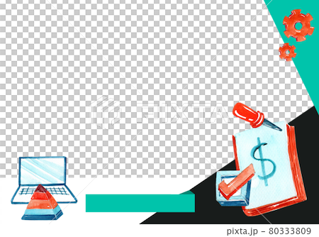 Business frame watercolor 80333809