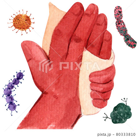 Global handwashing day composition watercolor 80333810