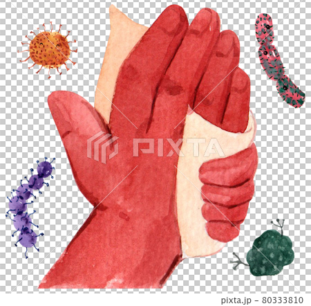 Global handwashing day composition watercolor 80333810