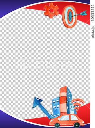 Business frame watercolor 80333811