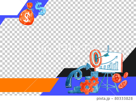 Business frame watercolor Business frame watercolor 80333828