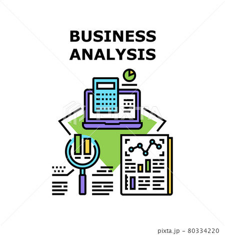 Business Analysis Report Vector Concept Color Business Analysis Report Vector Concept Color 80334220