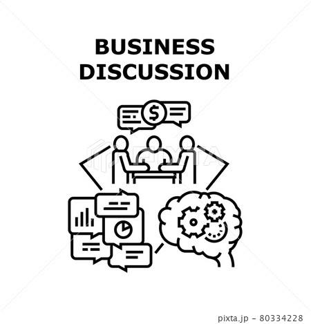 Business Discussion Deal Vector Concept Color - Stock Illustration