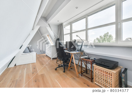 Bright interior design of a luxury house 80334377