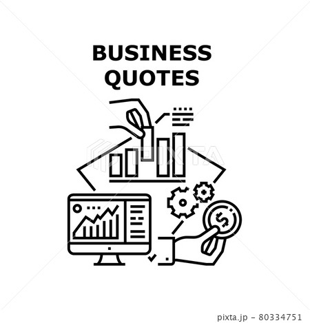 Business Quotes Vector Concept Black Illustration 80334751