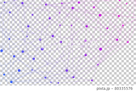 紫グラデーションのネットワークをイメージしたアブストラクト素材 80335576