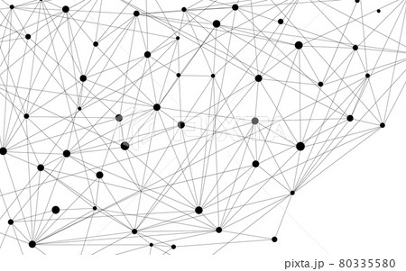 白黒のネットワークをイメージしたアブストラクト素材のイラスト素材