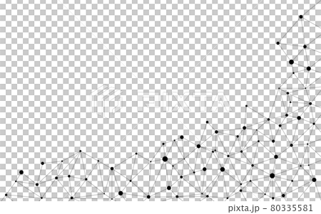 白黒のネットワークをイメージしたアブストラクト素材のイラスト素材