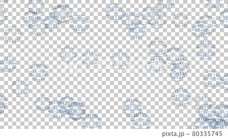 多数の球体に無数に並んだ0と1の数字の列 80335745
