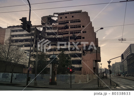セルビア ベオグラード NATO空爆跡 (旧ユーゴスラビア国防省ビル) / Belgrade 80338633
