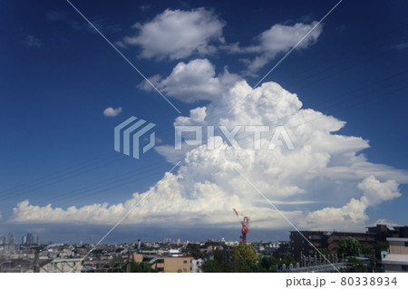 東京オリンピック開会式の日に現れた巨大な積乱雲 東京オリンピック開会式の日に現れた巨大な積乱雲 80338934