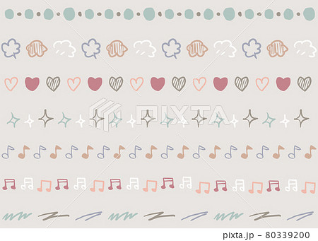 複数のシンプルなラインのイラスト素材