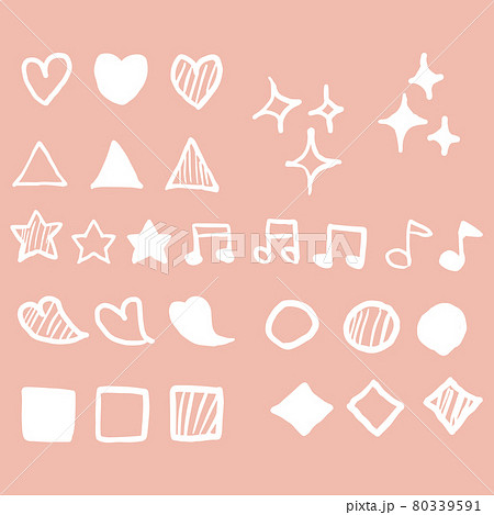 白線の感情アイコン 80339591