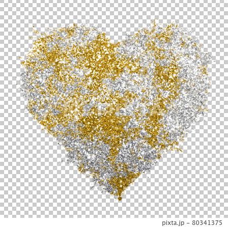 Glittering hearts of gold and silver Glittering hearts of gold and silver 80341375