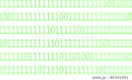無数に並んだ0と1の数字の列　ライトブラスト効果 80342991