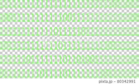 無数に並んだ0と1の数字の列　ライトブラスト効果 80342991