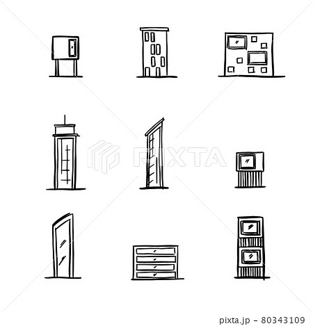 Sketch Idea, Drawing Of Residential Building, More Renders In Portfolio  Stock Photo, Picture And Royalty Free Image. Image 12775655.