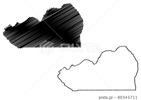 Cunene Province (Provinces of Angola, Republic of Angola) map vector illustration, scribble sketch Cunene map.... Cunene Province (Provinces of Angola, Republic of Angola) map vector illustration, scribble sketch Cunene map.... 80343711