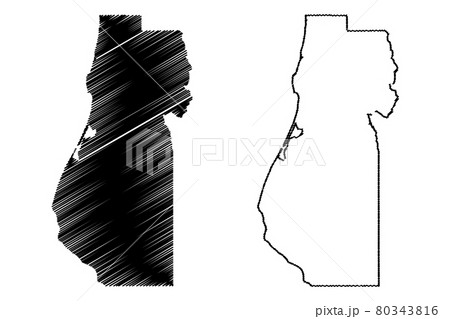 Humboldt County, California map vector 80343816