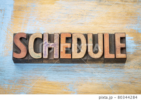 schedule word in wood type schedule word in wood type 80344284